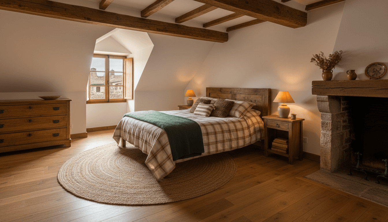 Cozy bedroom in Casa Tierra with a bed, window, and plant