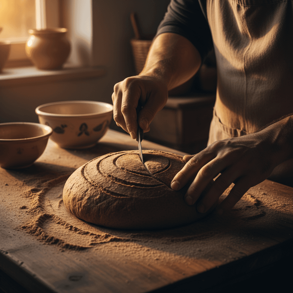 Homemade pastries and bread from the kitchen