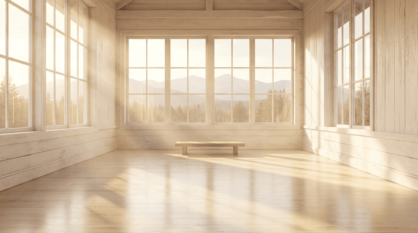 Quiet room for yoga and meditation